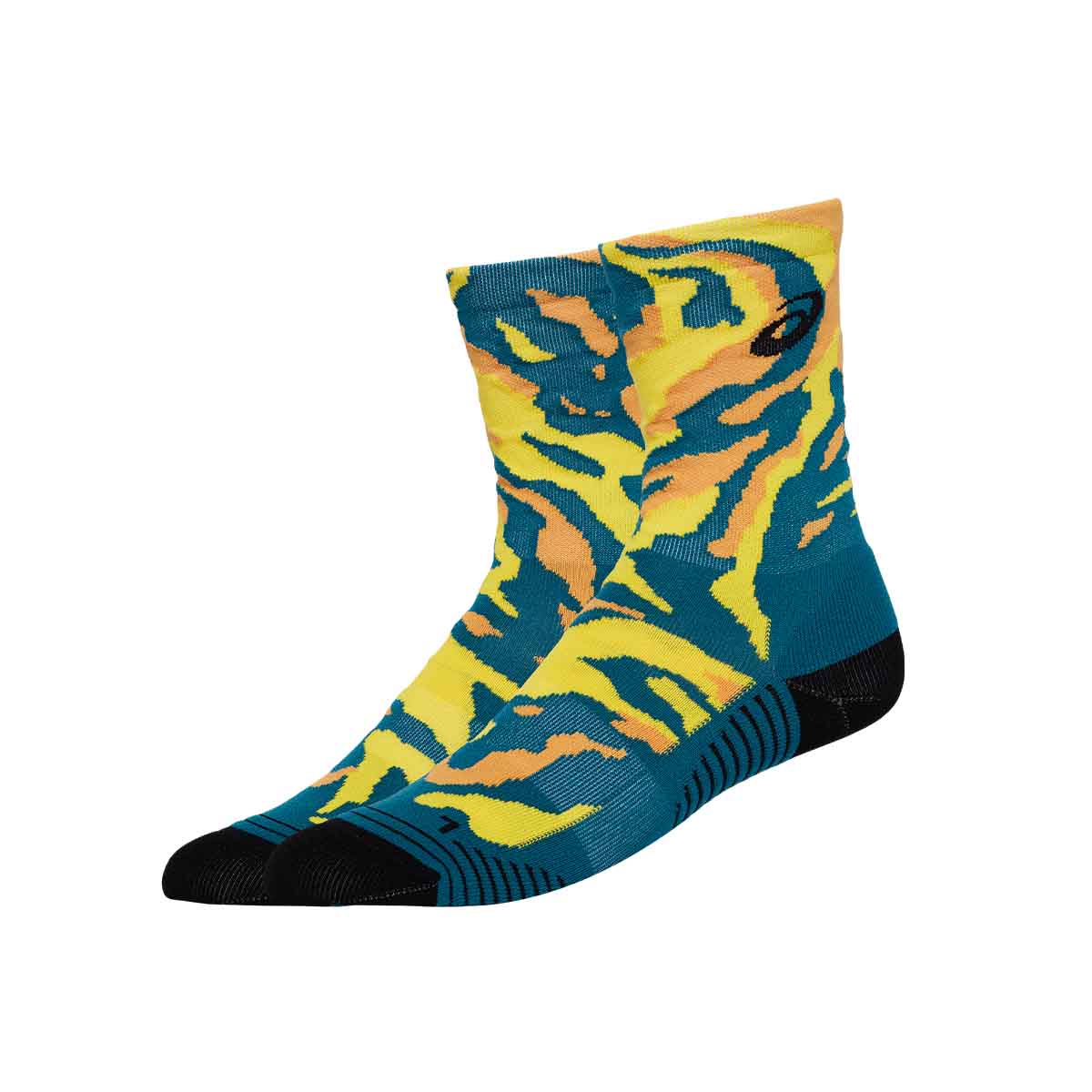 Asics Run Crew Sock Ink Teal Golden Yellow Sandstorm גרבי אסיקס