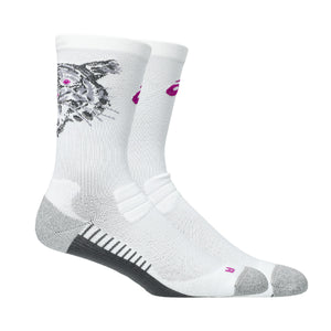 Asics Performance Run Crew Sock Brillant White Bold Magenta גרבי אסיקס