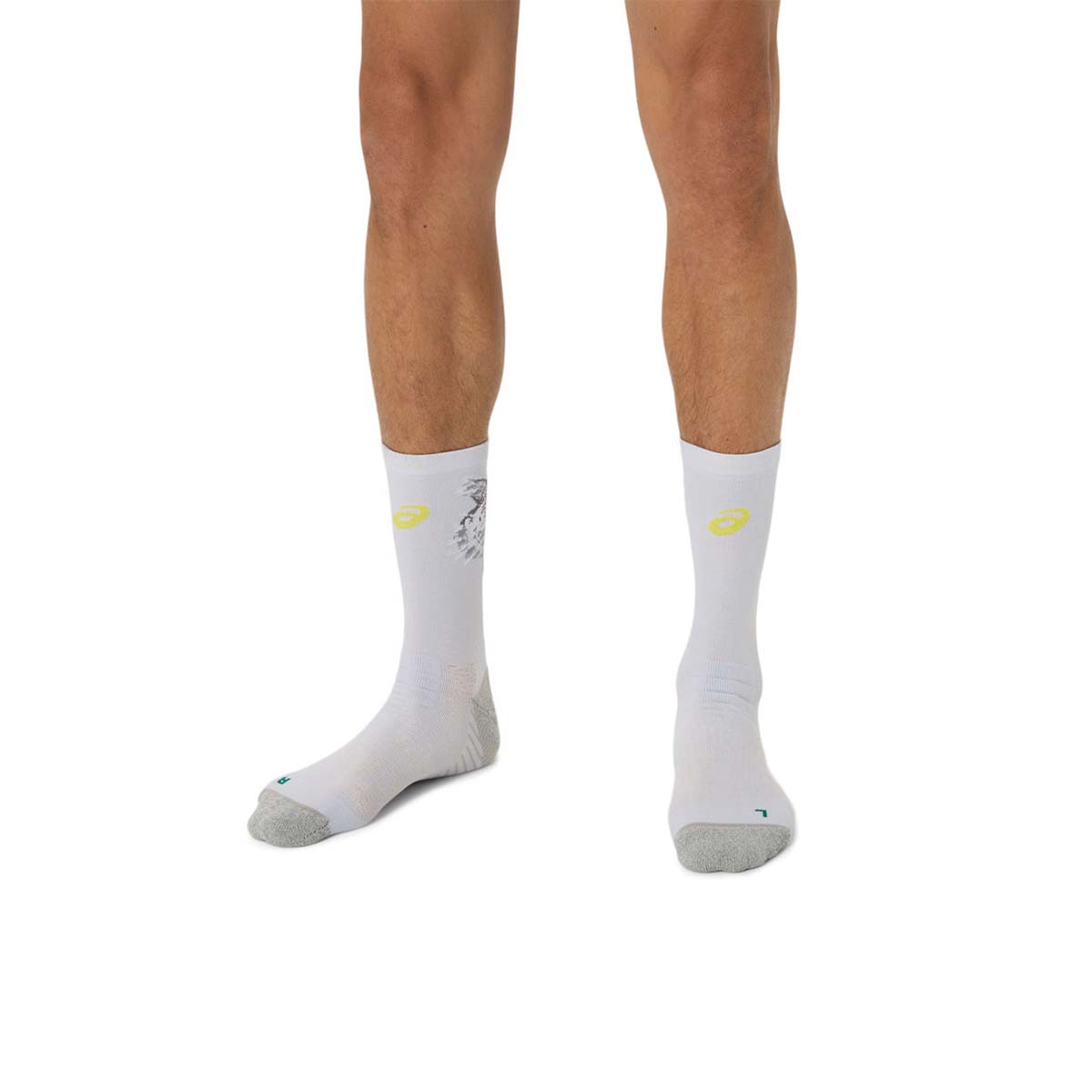 Asics Performance Run Crew Sock Unisex Blue Fade Jasper Green Citron גרבי אסיקס לריצה