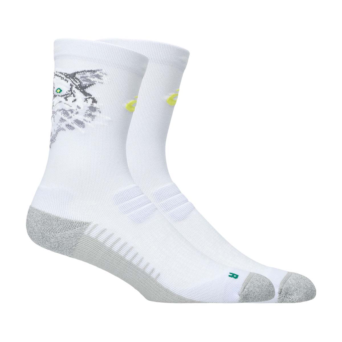 Asics Performance Run Crew Sock Unisex Blue Fade Jasper Green Citron גרבי אסיקס לריצה