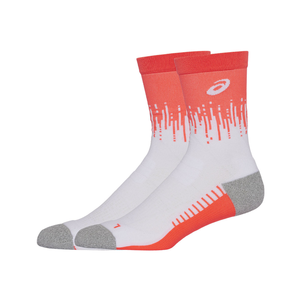 Asics Performance Run Crew Sock Unisex Sunrise Red White גרבי אסיקס