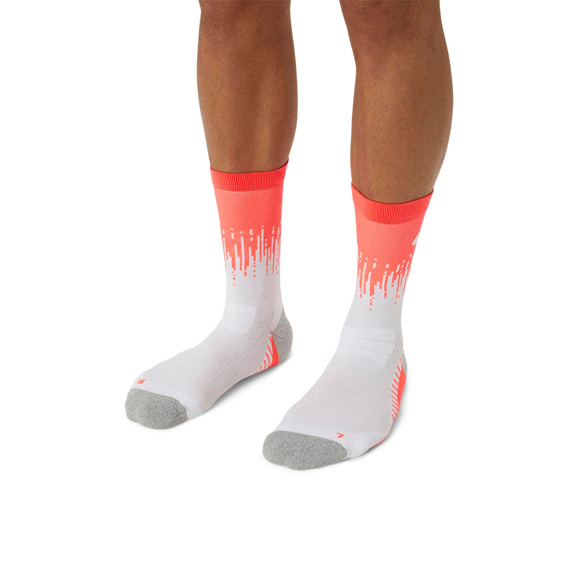 Asics Performance Run Crew Sock Unisex Sunrise Red White גרבי אסיקס