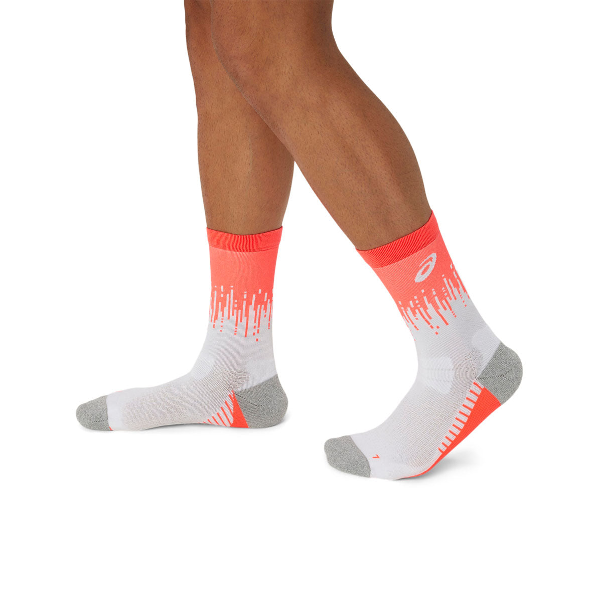 Asics Performance Run Crew Sock Unisex Sunrise Red White גרבי אסיקס