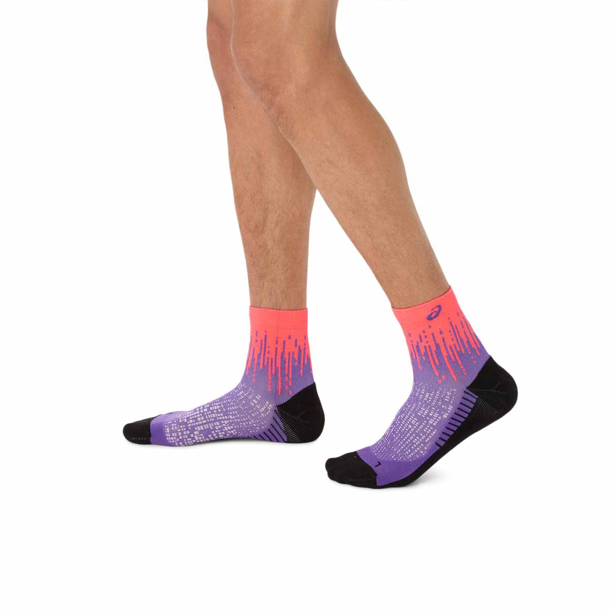 Asics Performance Run Quarter Sock Unisex Flash Red Edo Purple גרבי אסיקס לריצה