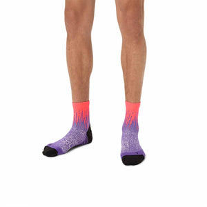Asics Performance Run Quarter Sock Unisex Flash Red Edo Purple גרבי אסיקס לריצה