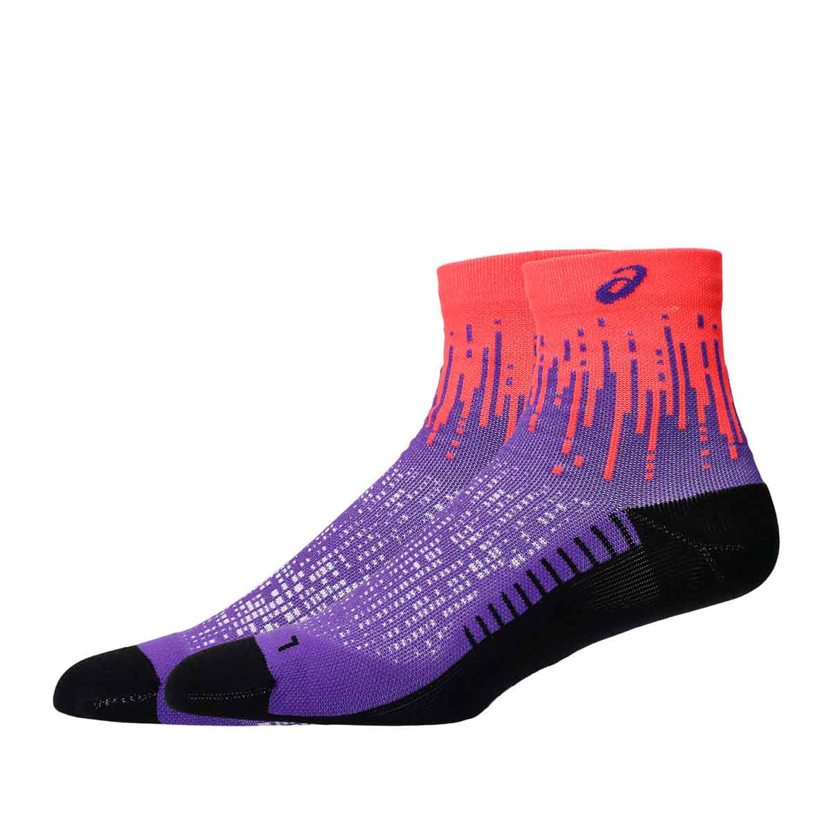 Asics Performance Run Quarter Sock Unisex Flash Red Edo Purple גרבי אסיקס לריצה
