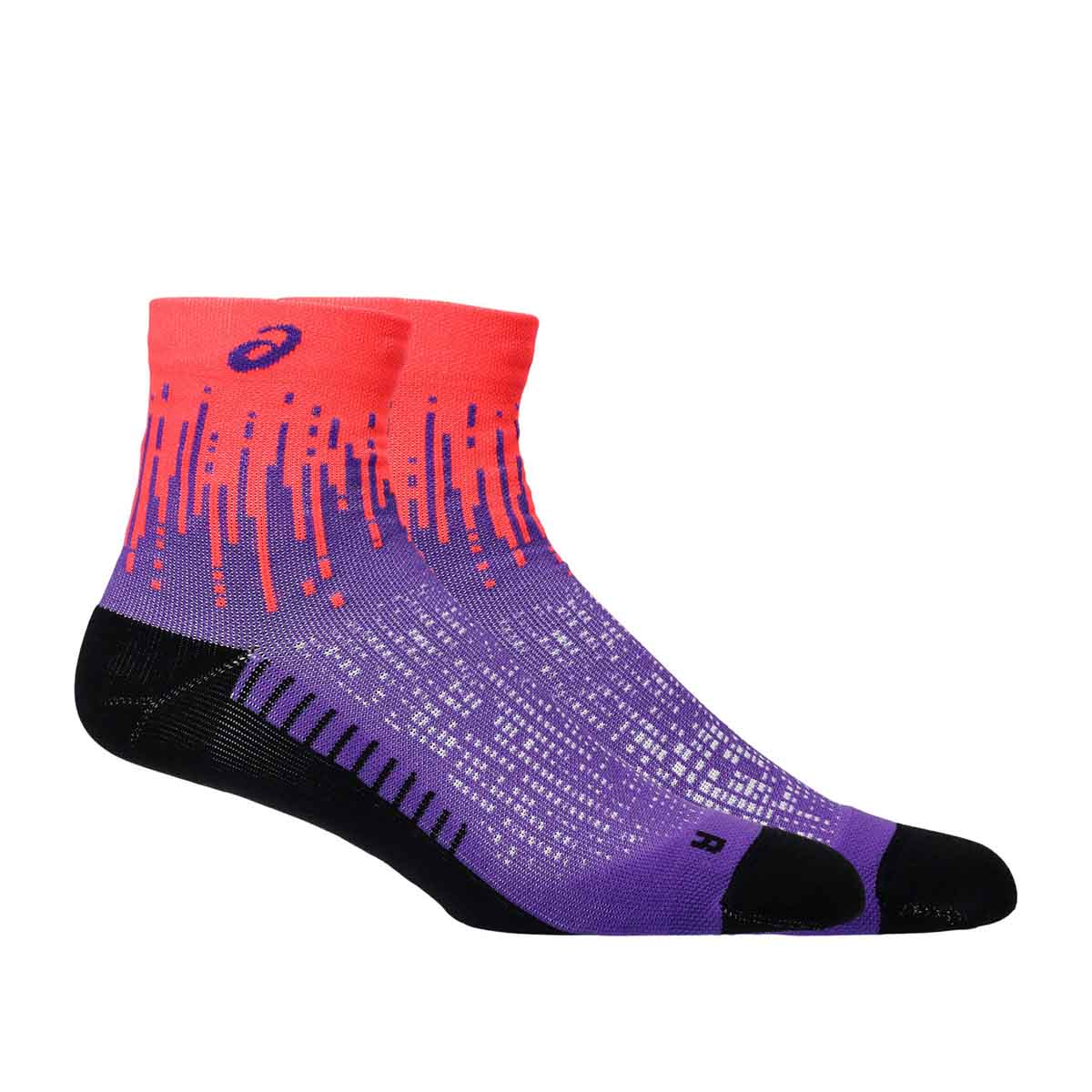 Asics Performance Run Quarter Sock Unisex Flash Red Edo Purple גרבי אסיקס לריצה