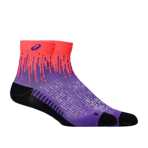 Asics Performance Run Quarter Sock Unisex Flash Red Edo Purple גרבי אסיקס לריצה