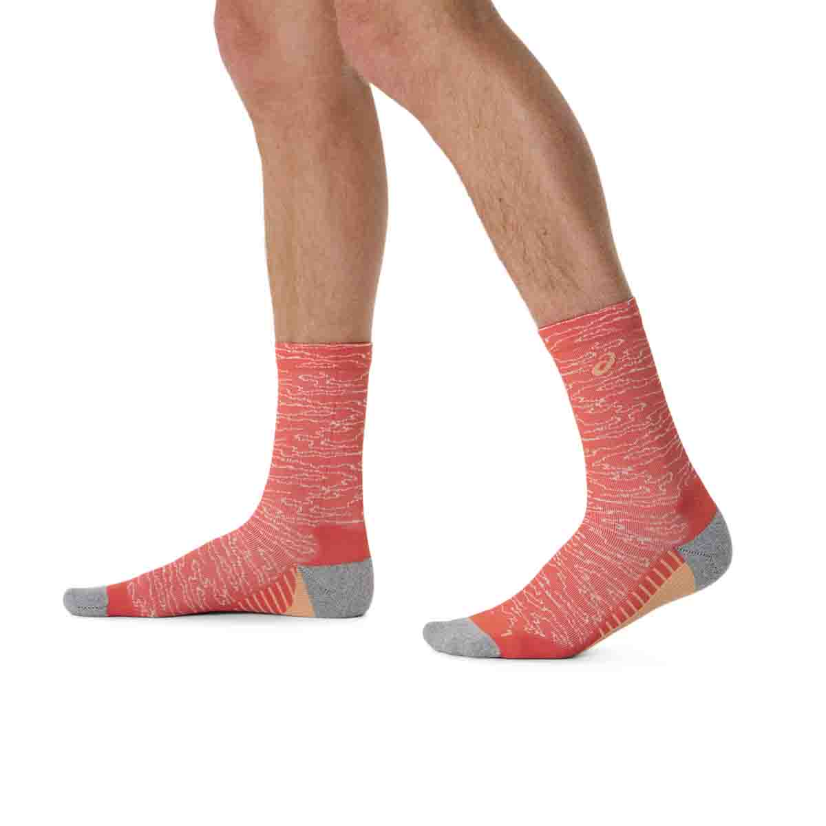 Asics Performance Run Sock Crew Coral Reef גרבי ריצה יוניסקס