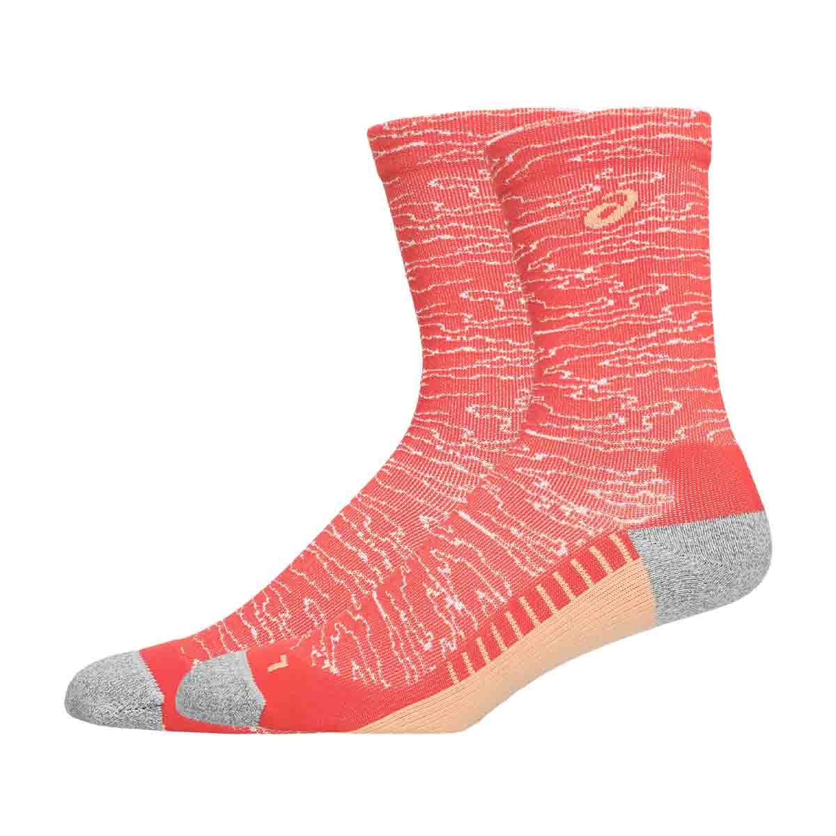 Asics Performance Run Sock Crew Coral Reef גרבי ריצה יוניסקס