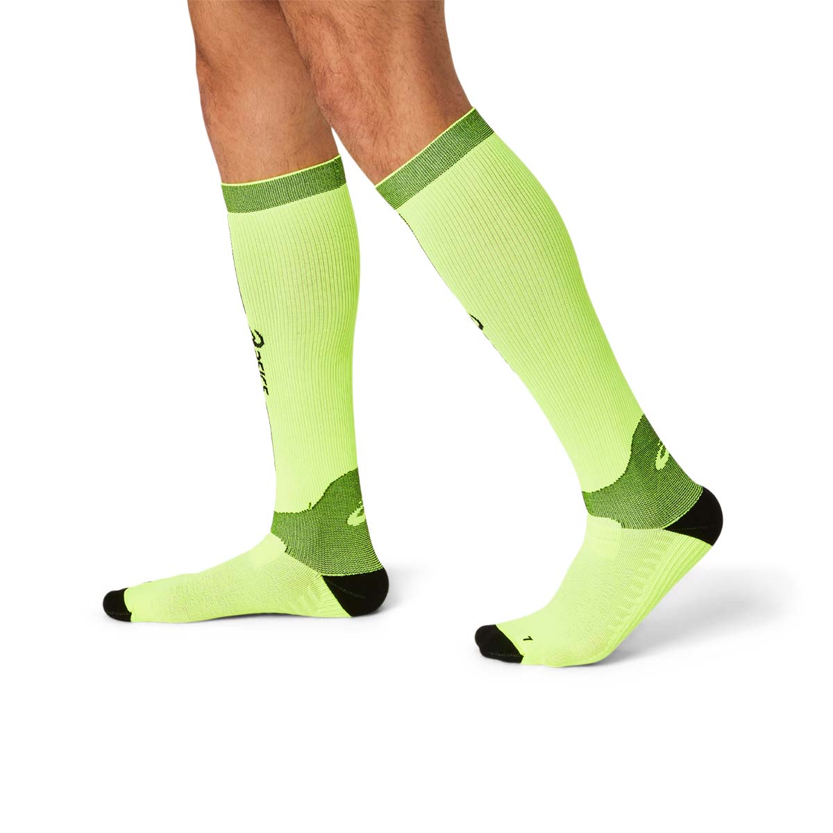 Asics Performance Run Compression Sock Safety Yellow גרבי אסיקס