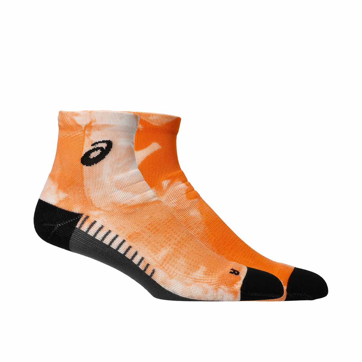 Asics Performance Run Quarter Sock Unisex Brilliant White Orange Glow גרבי אסיקס לריצה