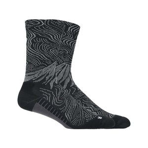 Asics Fujitrail Graphic Crew Sock Unisex - Black Cloud Grey גרבי ריצה אסיקס