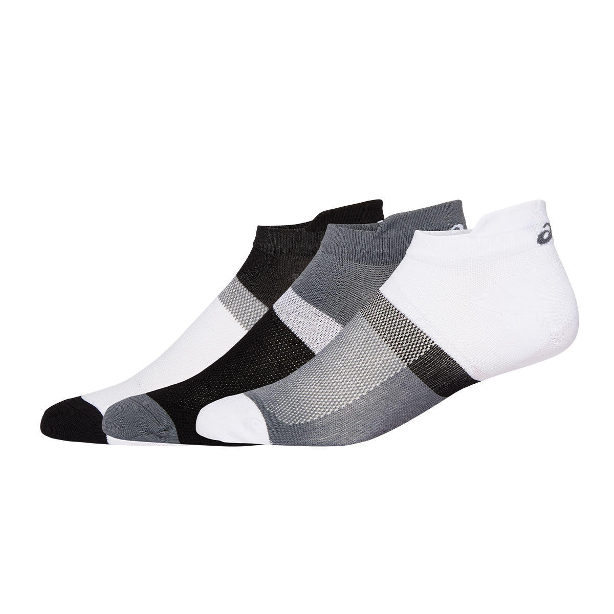 Asics 3Ppk Color Block Ankle Sock Black גרבי אסיקס קצרות