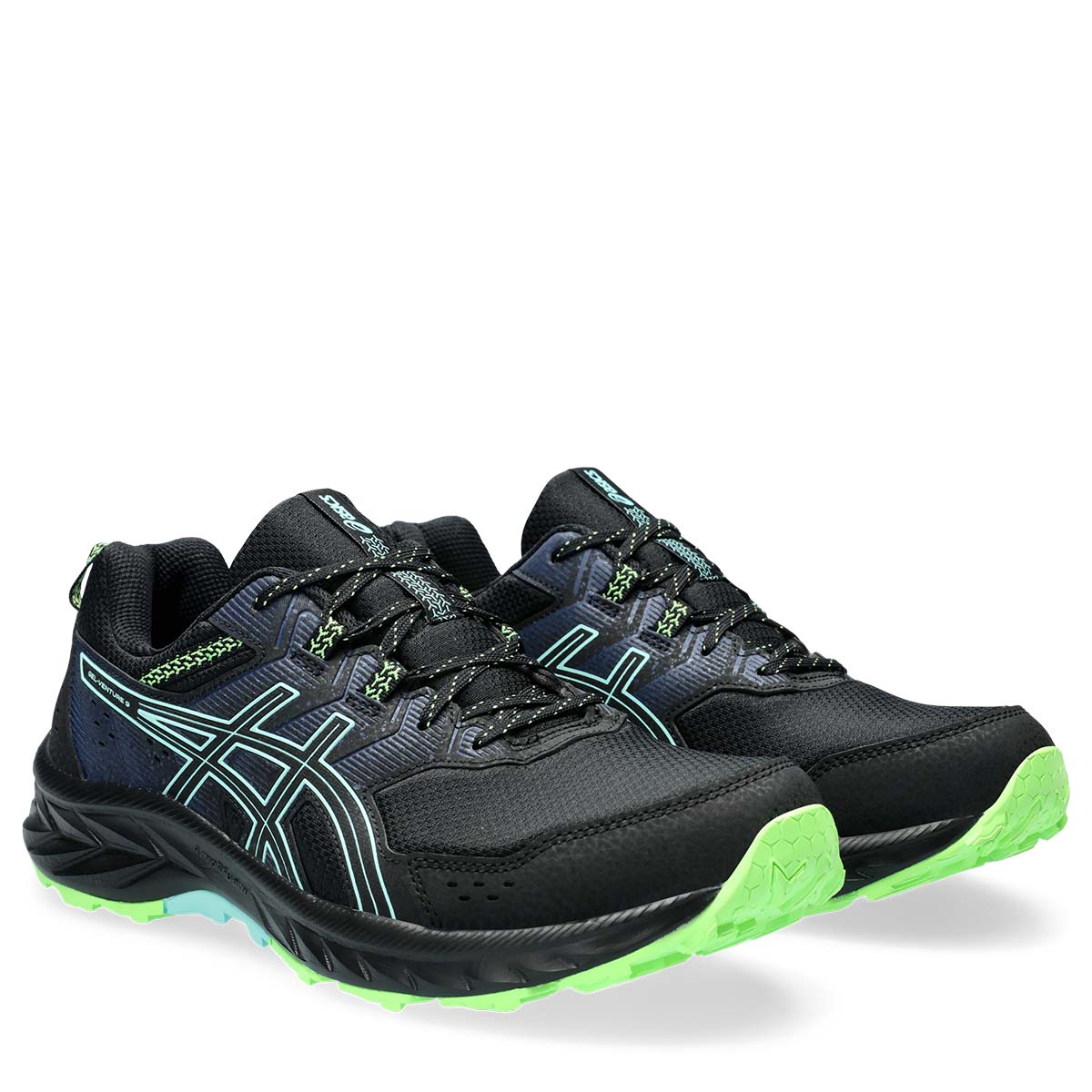 Asics Gel Venture 9 Men Black Illuminate Mint נעלי ג'ל ונטור 9 לגברים