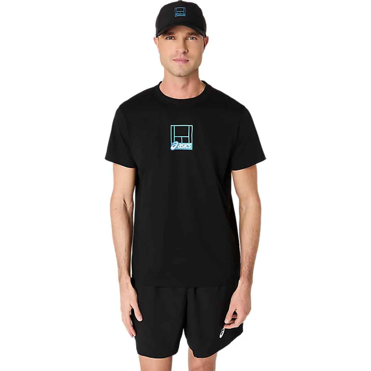 Asics Court Core Graphic Cap Unisex Performance Black Unisex כובע טניס אסיקס