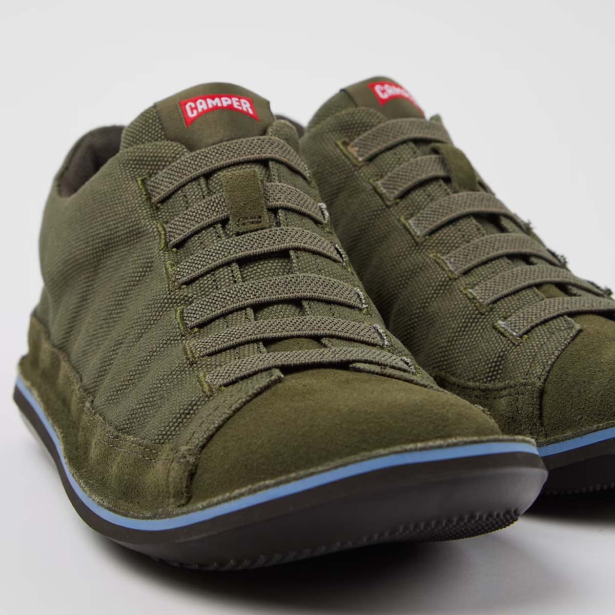 Camper Beetle Green Recycled Cotton and Nubuck Ankle Boots for Men נעלי גברים קמפר