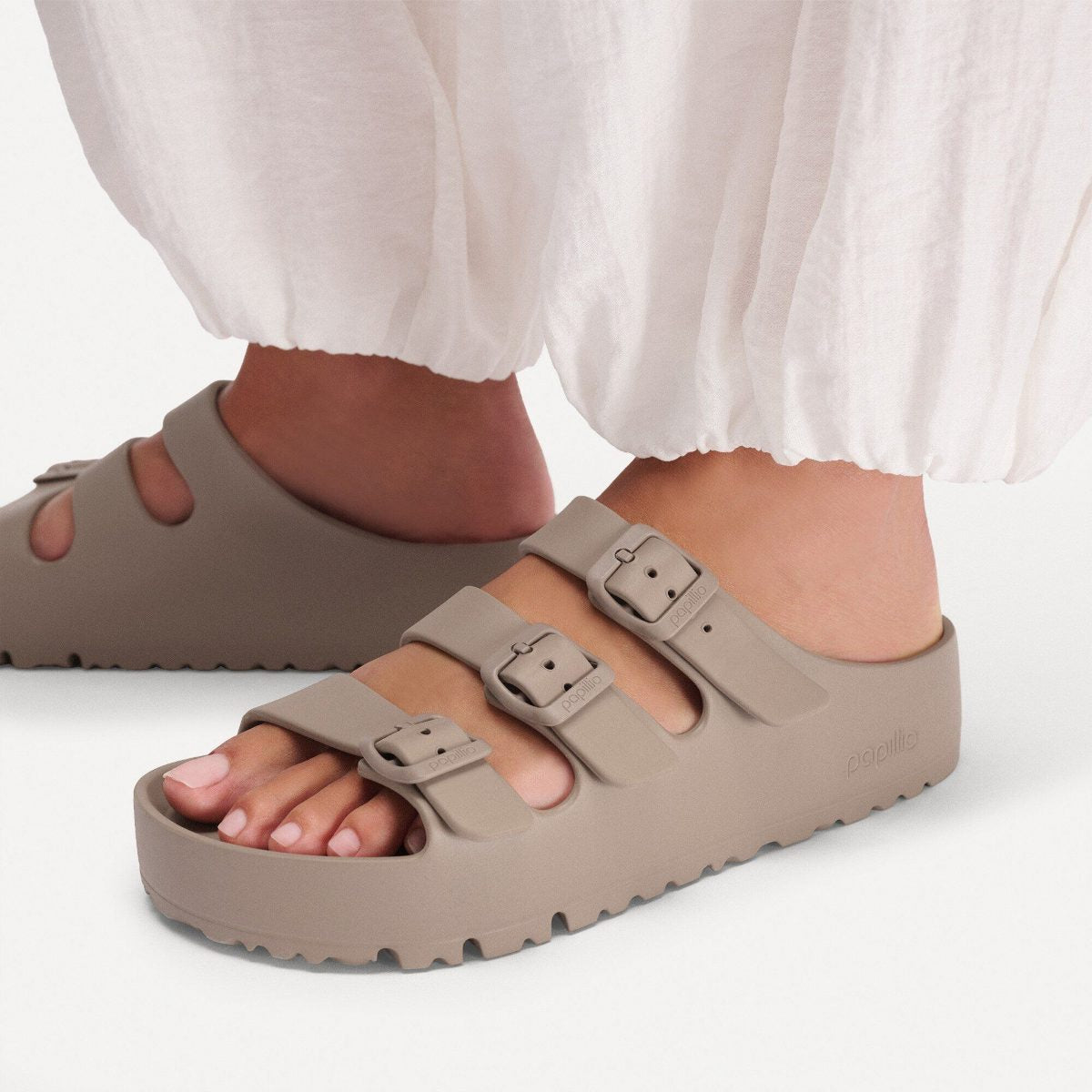 Birkenstock Florida III EVA PAP Flex Platform Gray Taupe כפכפי בירקנשטוק פלורידה פלטפורם לנשים
