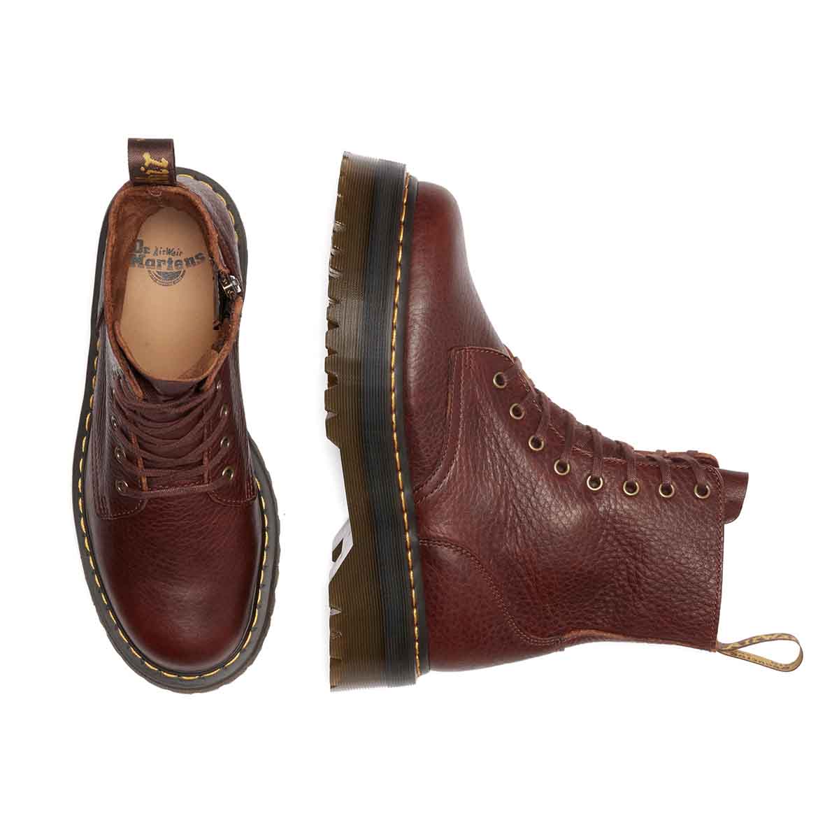 Dr. Martens Jadon 8 Eye Boot Cashew Unisex ד"ר מרטינס מגפי ג'יידון קשיו