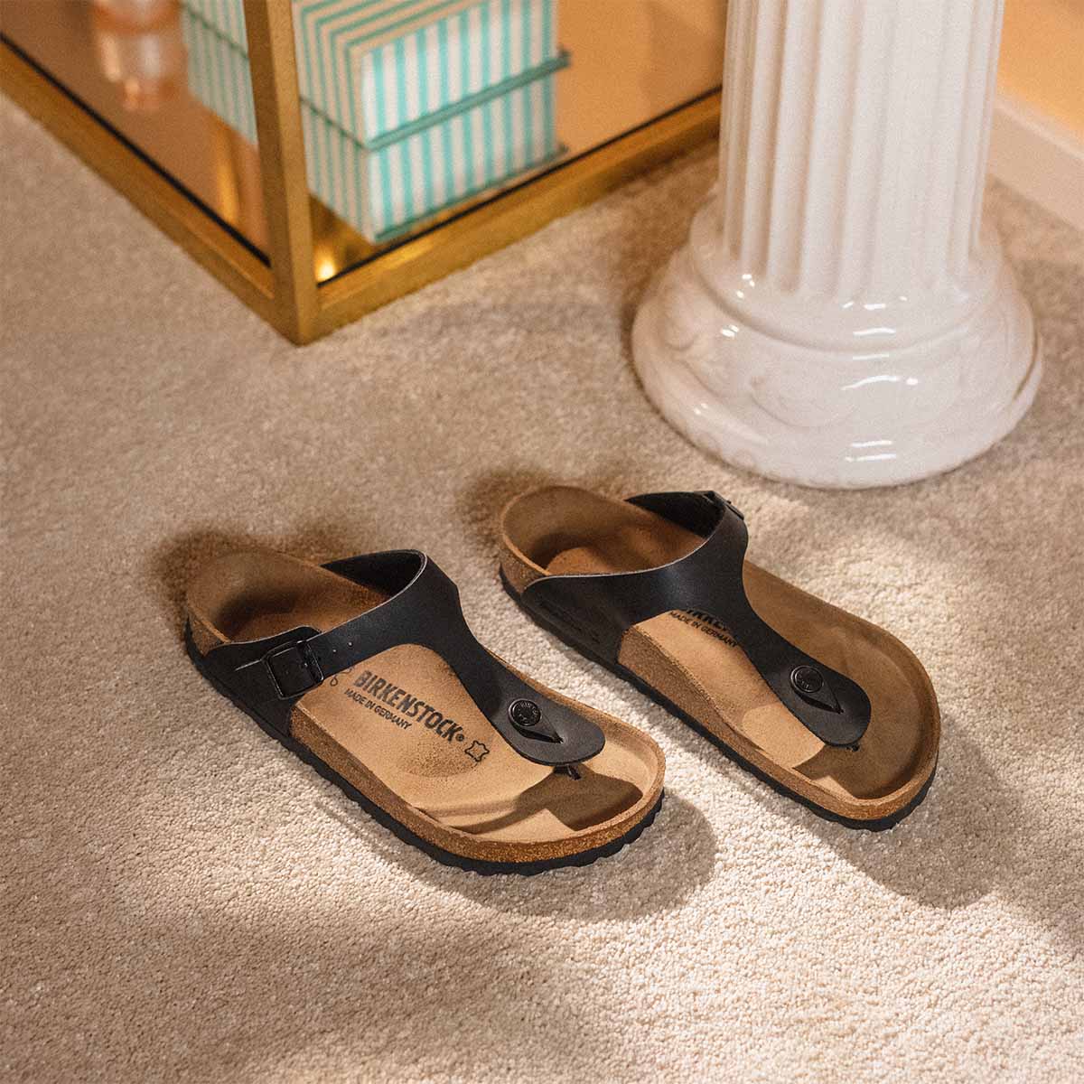 בירקנשטוק כפכפי נשים גיזה שחור Birkenstock Gizeh Narrow Black