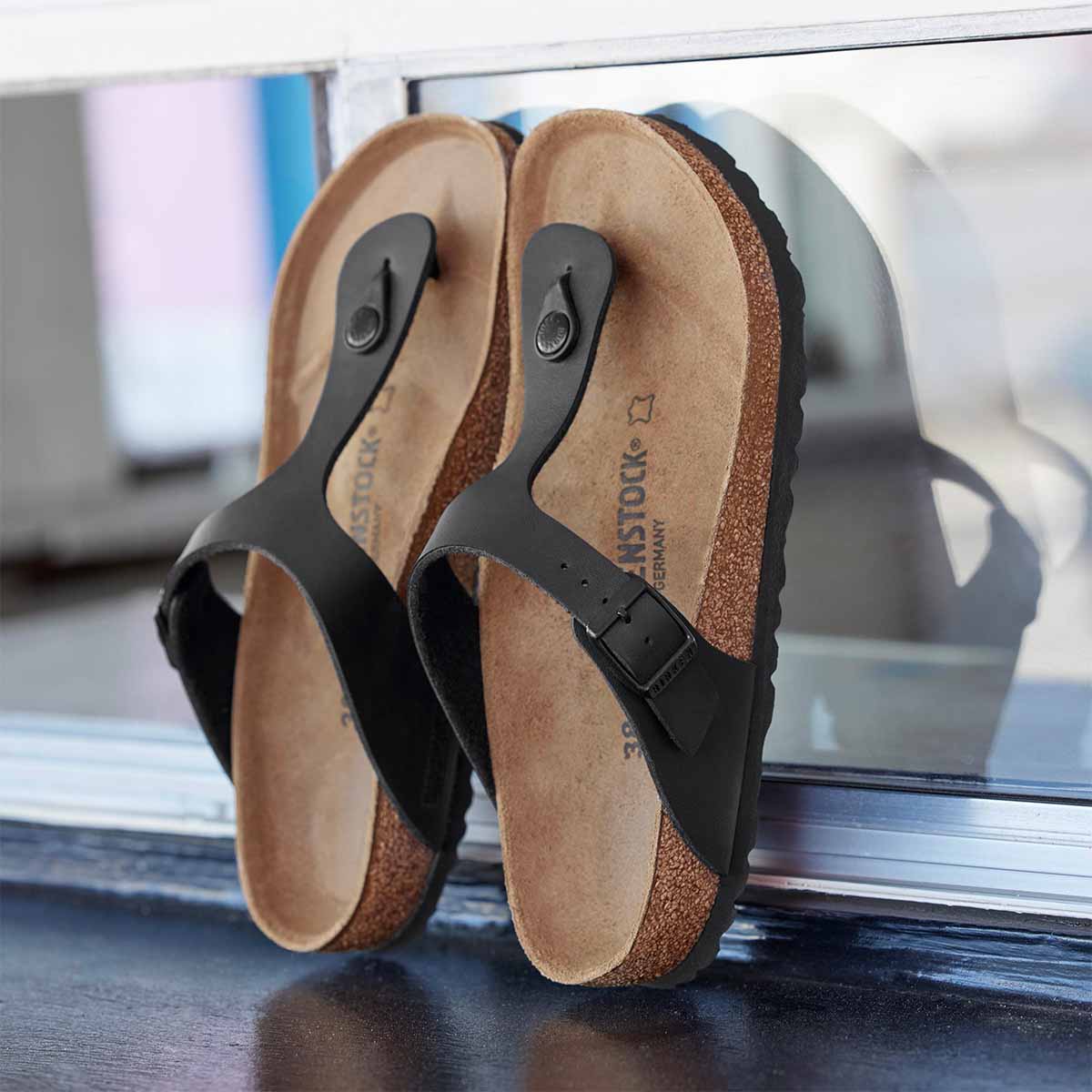 בירקנשטוק כפכפי נשים גיזה שחור Birkenstock Gizeh Narrow Black