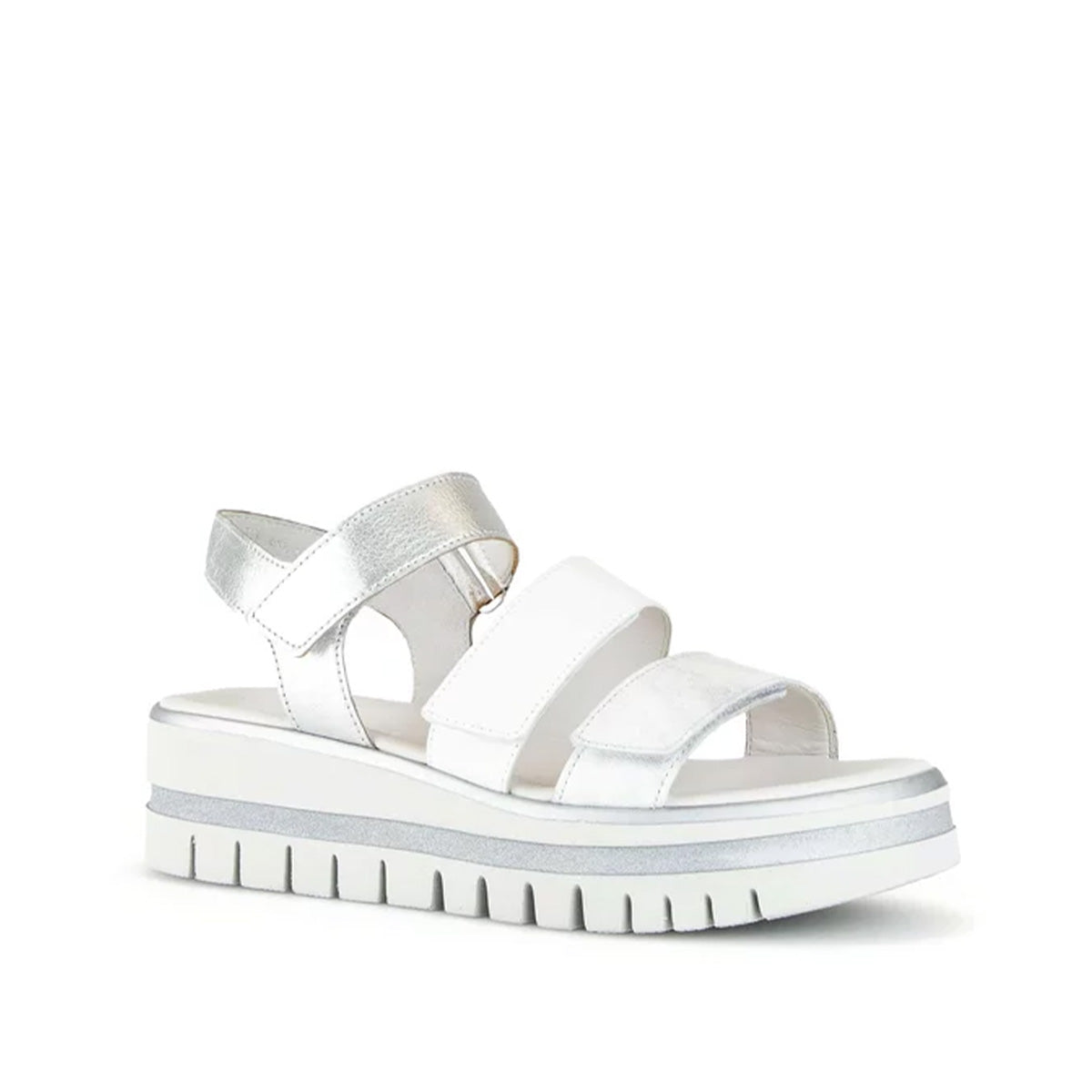 Gabor Platform sandal white סנדלי גאבור לנשים
