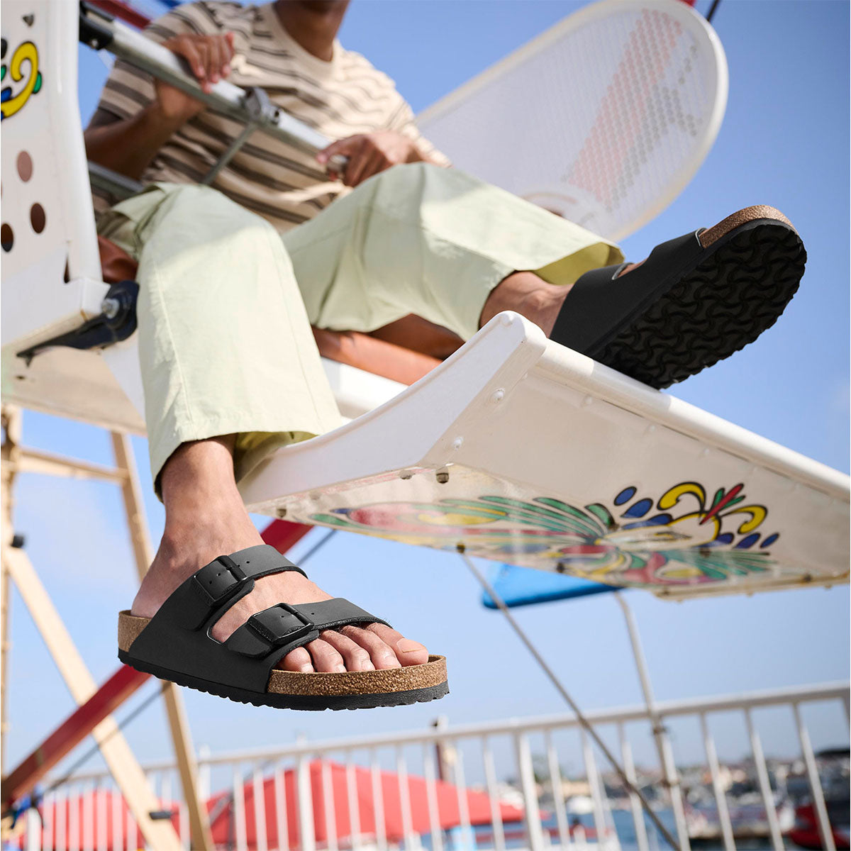 Birkenstock Arizona Birko-Flor Black בירקנשטוק כפכפי גברים אריזונה