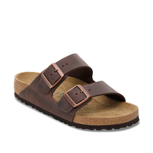 Birkenstock Arizona Leather Habana בירקנשטוק כפכפי גברים אריזונה חום