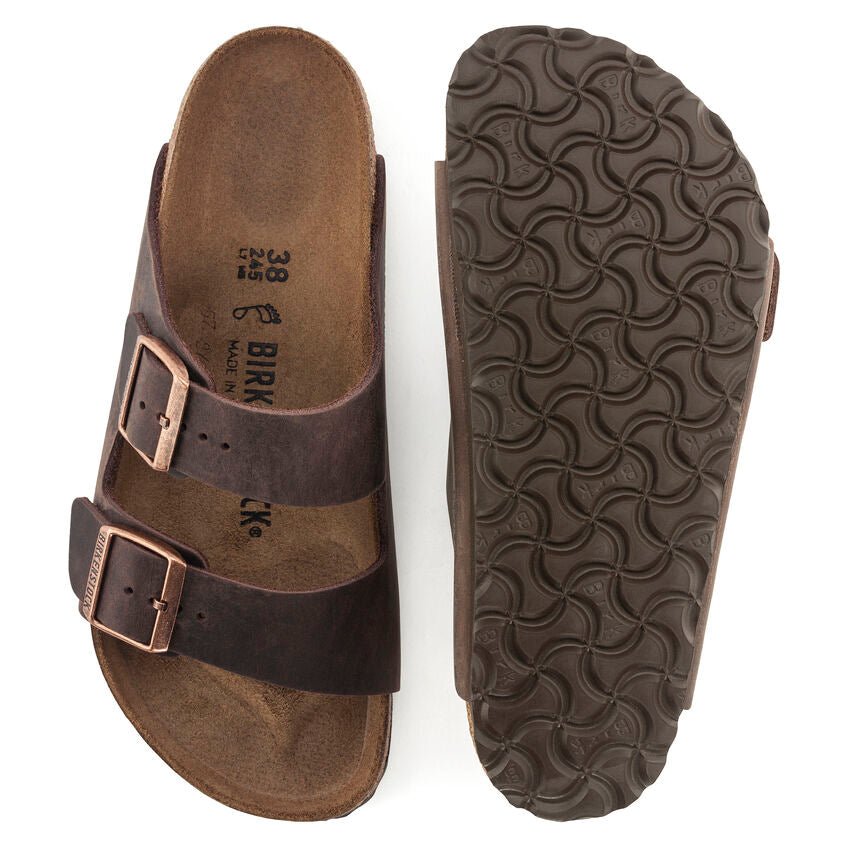 Birkenstock Arizona Leather Habana בירקנשטוק כפכפי גברים אריזונה חום