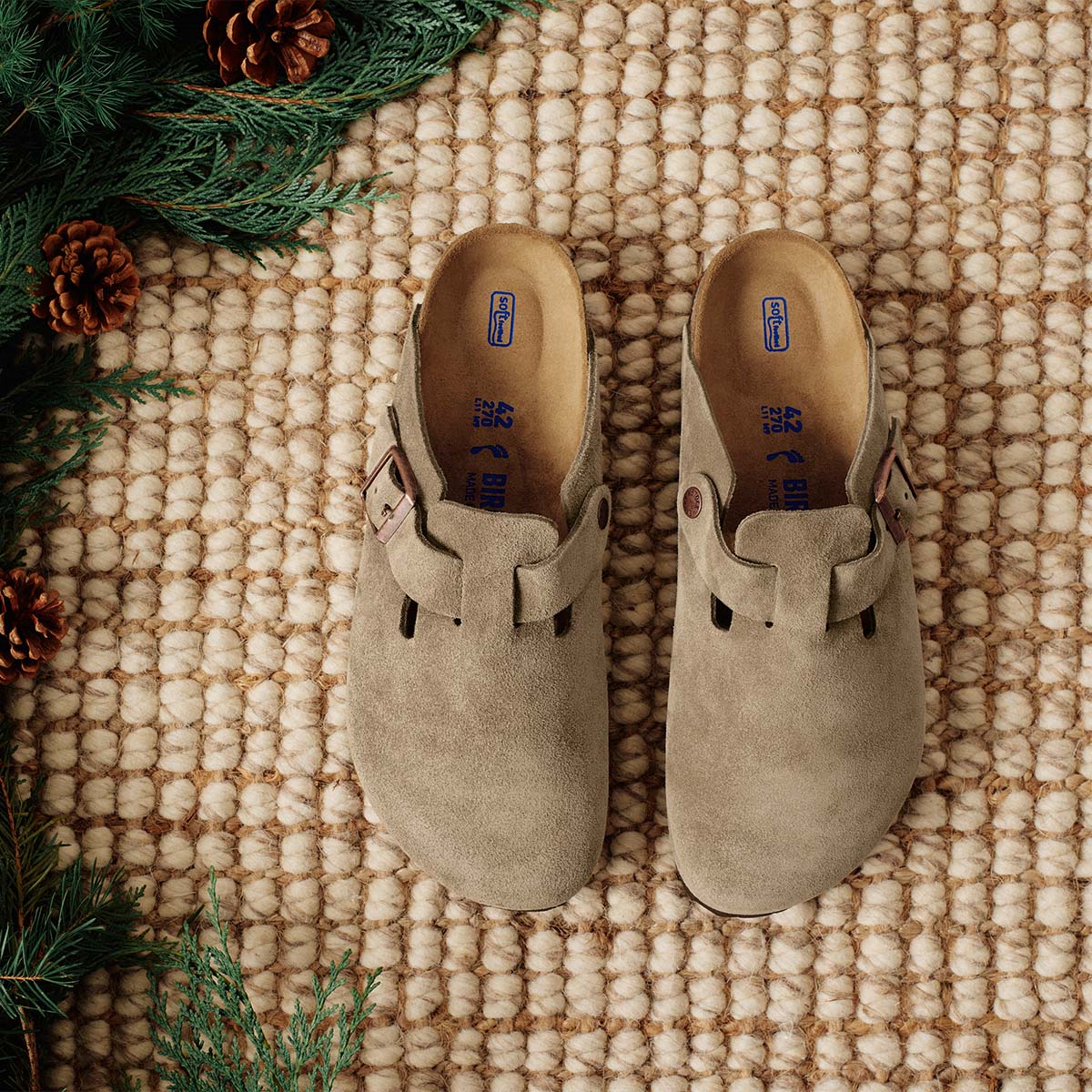 Birkenstock Boston BS Taupe בירקנשטוק כפכפי נשים בוסטון טיופ