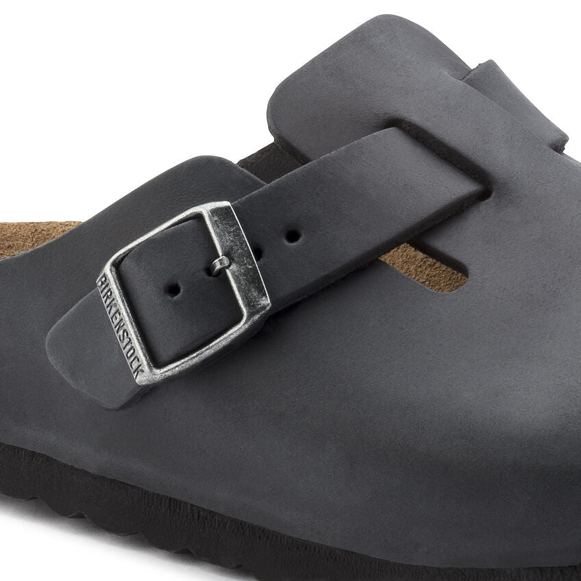 בירקנשטוק כפכפי נשים בוסטון Birkenstock Boston Oiled Leather Black