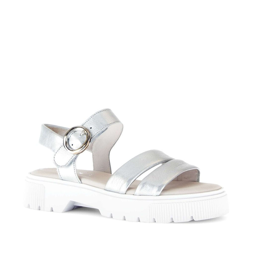 Gabo Riemchensandale silber סנדלי גאבור לנשים