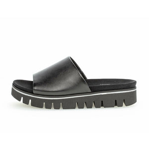 Gabor SLIPPER SMOOTH LEATHER BLACK כפכפי גאבור לנשים