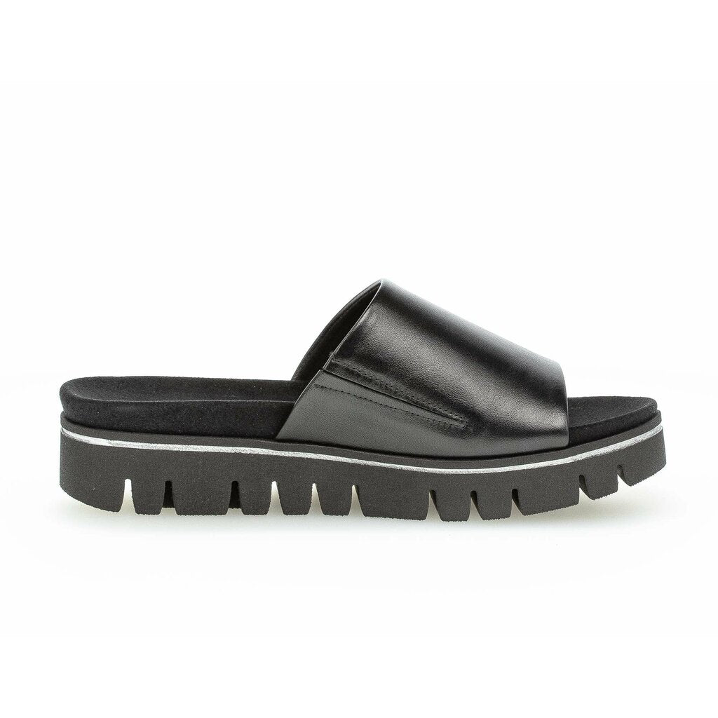 Gabor SLIPPER SMOOTH LEATHER BLACK כפכפי גאבור לנשים