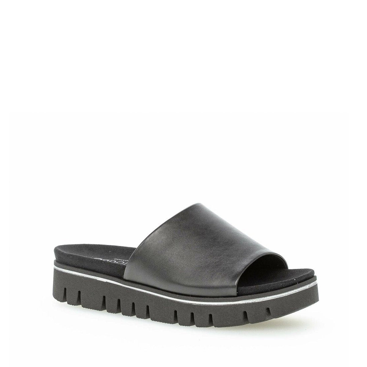 Gabor SLIPPER SMOOTH LEATHER BLACK כפכפי גאבור לנשים
