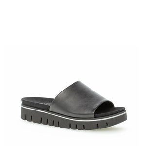 Gabor SLIPPER SMOOTH LEATHER BLACK כפכפי גאבור לנשים