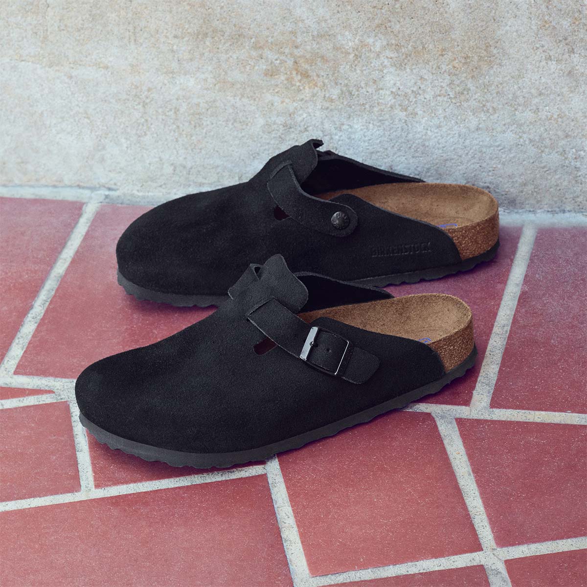 Birkenstock Boston BS Black בירקנשטוק כפכפי גברים בוסטון