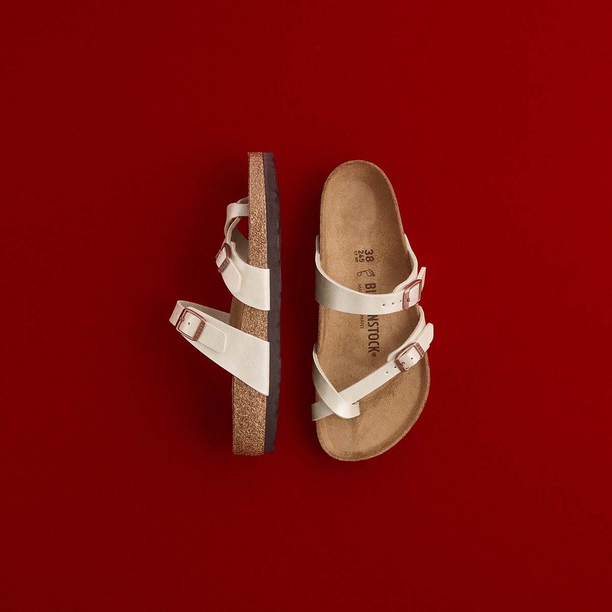 Birkenstock Mayari Graceful Pearl White כפכפי בירקנשטוק לנשים מיארי לבן פנינה