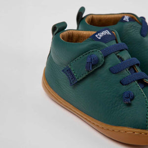 Camper Peu Green leather shoes for kids סניקרס קמפר לילדים