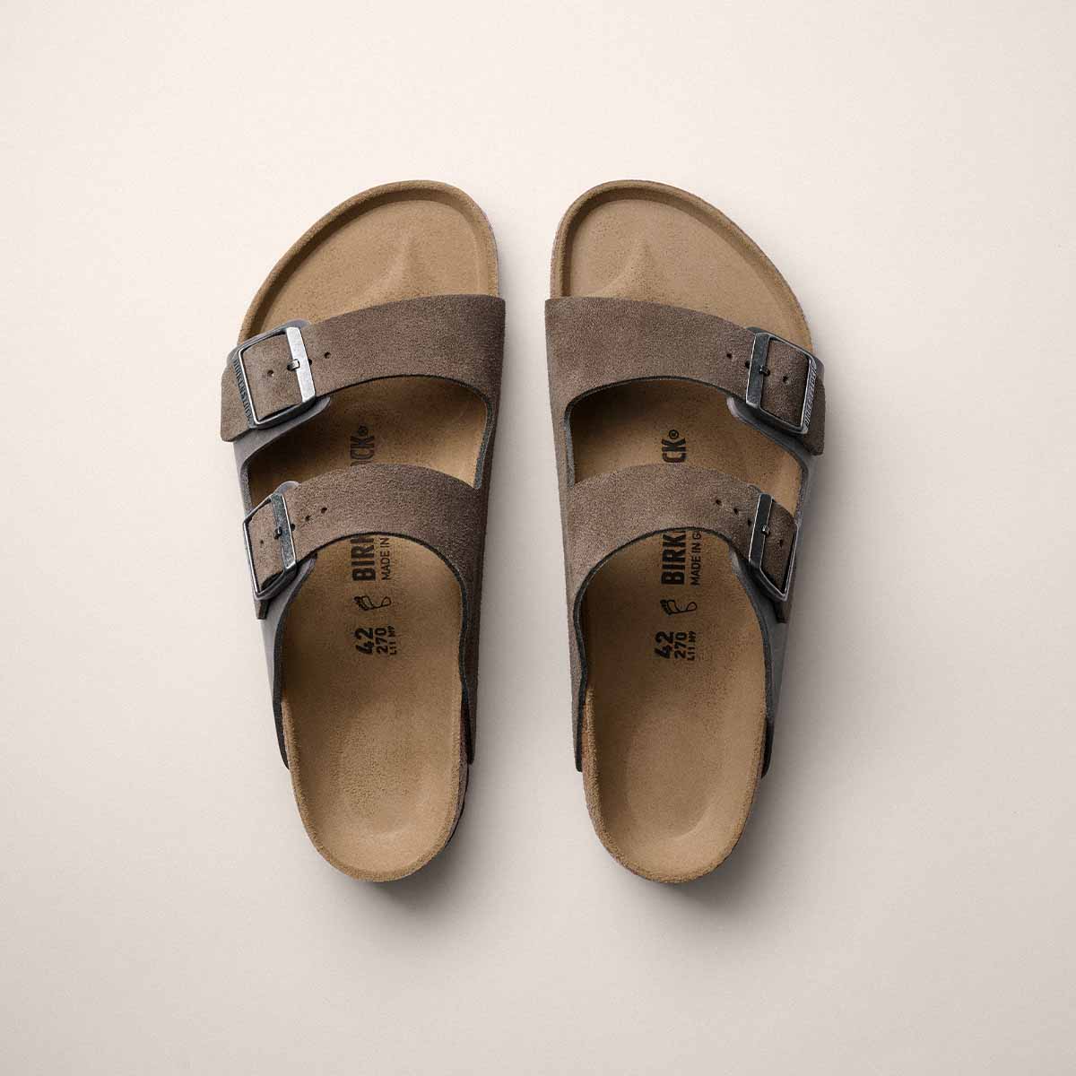 Birkenstock Arizona BS Concrete Gray Men כפכפי בירקנשטוק אריזונה אפור לגברים