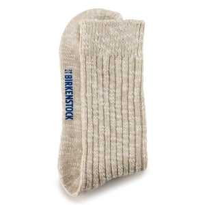 Birkenstock Cotton Slub M Beige White גרבי בירקנשטוק