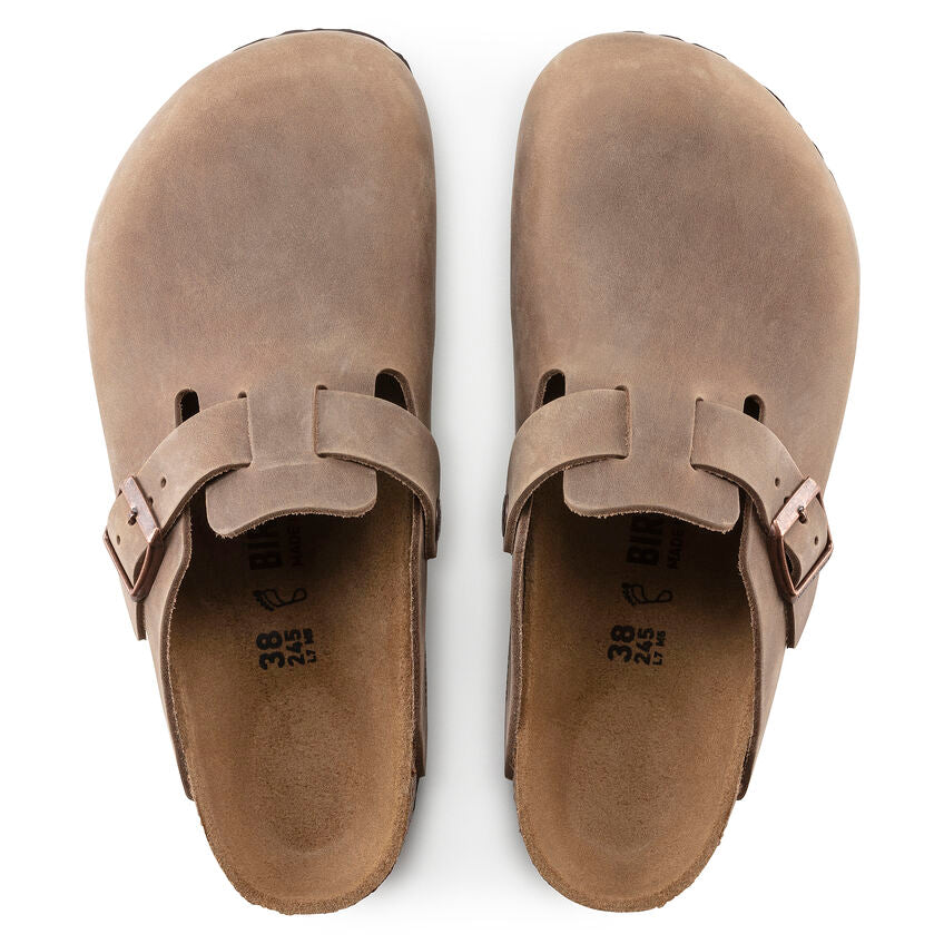 Birkenstock Boston Oiled Tabacco Brown בירקנשטוק כפכפי נשים בוסטון חום