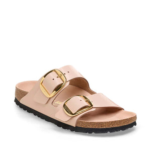 Birkenstock Arizona Big Buckle High Shine New Beige בירקנשטוק כפכפי נשים