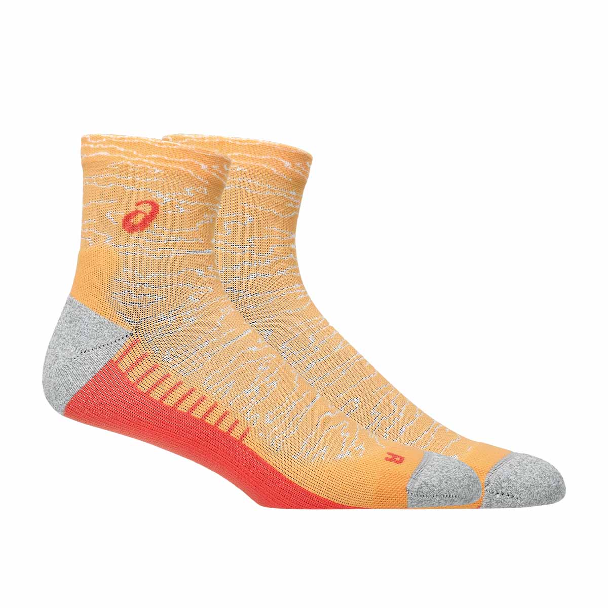 Asics Performance Run Quarter Sock Faded Orange