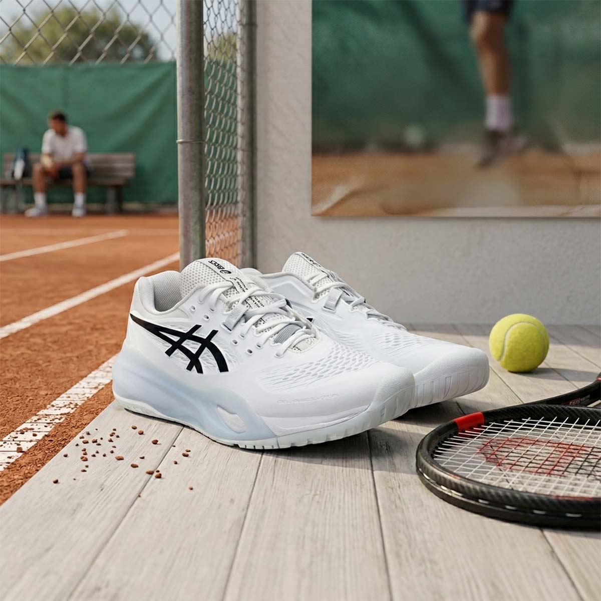 Asics Gel Resolution X Men White Black נעלי טניס ג`ל רזולושיין לגברים