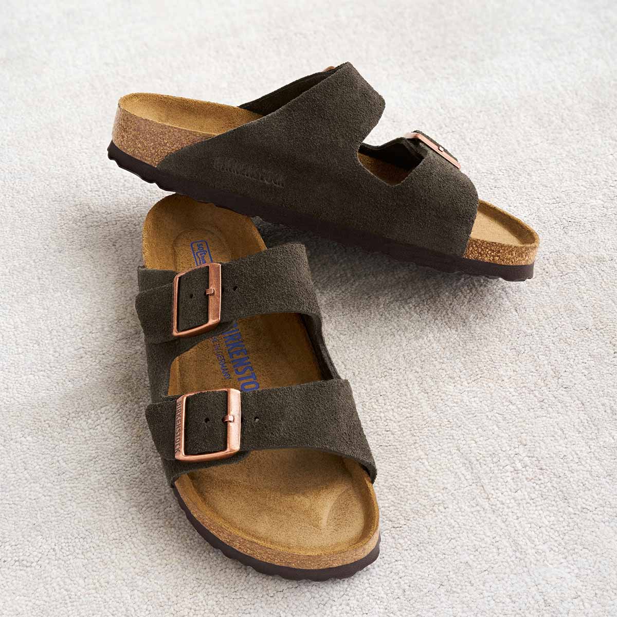 בירקנשטוק כפכפי נשים אריזונה ז'מש מוקה Birkenstock Arizona Suede Mocha