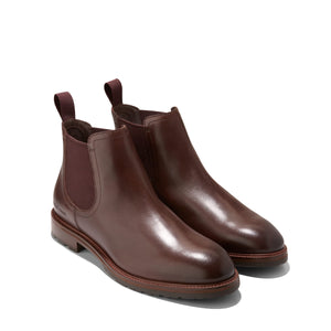 COLE HAAN Berkshire Lug Chelsea Boot Seude Brown מגפי קול האן לגברים