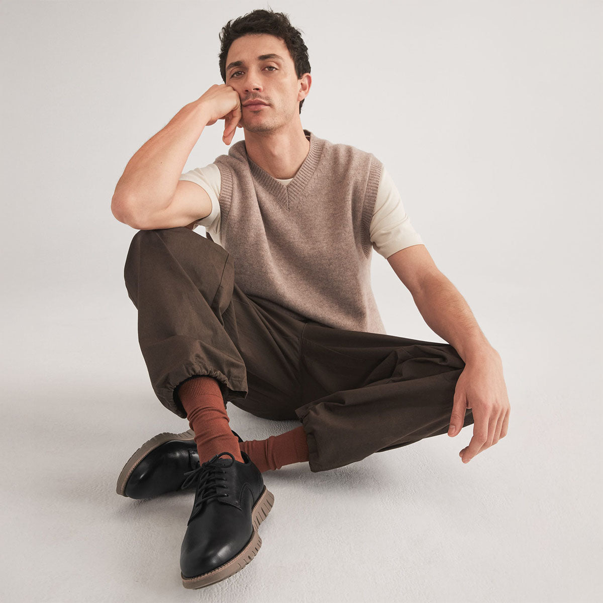 Cole Haan Zerogrand Remastered Plain Toe Oxford Black סניקרס קול האן לגבר