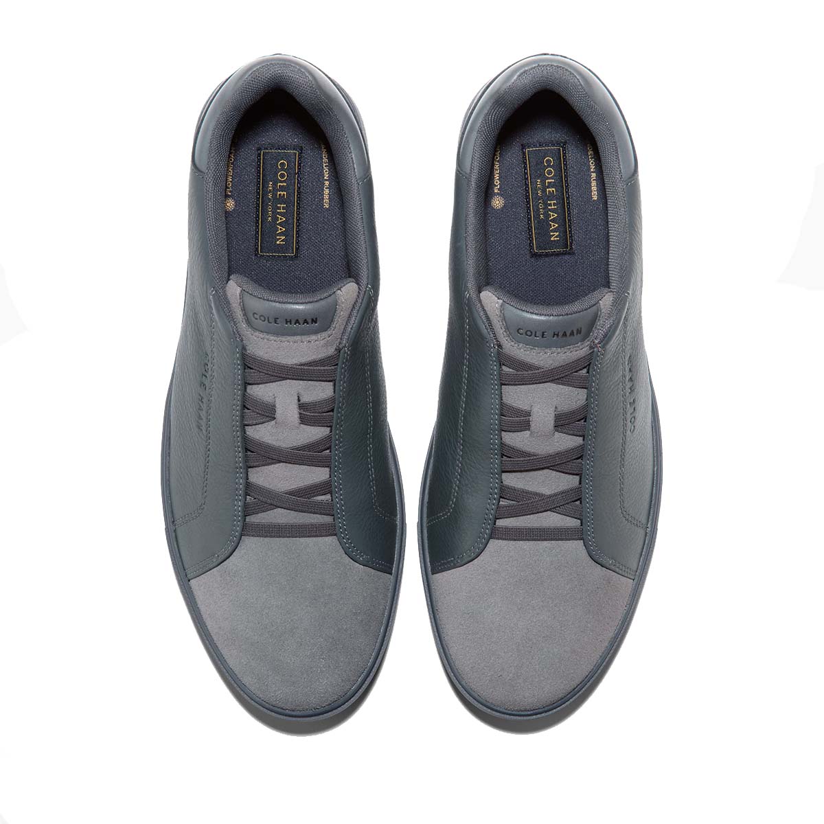 Cole Haan Grandpro Luxe Slip-On Sneakers Gray Pinstripe סניקרס קול האן לגברים