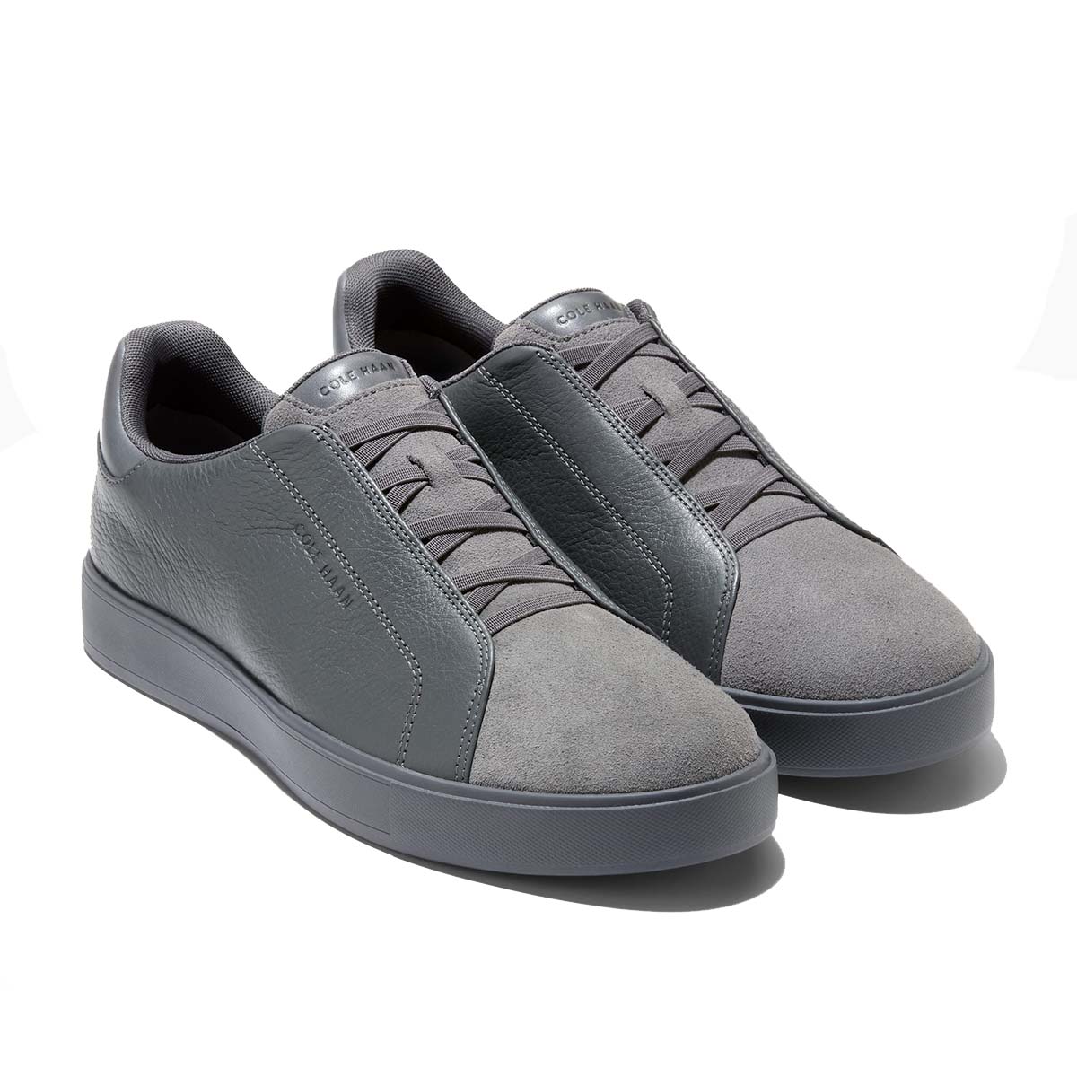 Cole Haan Grandpro Luxe Slip-On Sneakers Gray Pinstripe סניקרס קול האן לגברים
